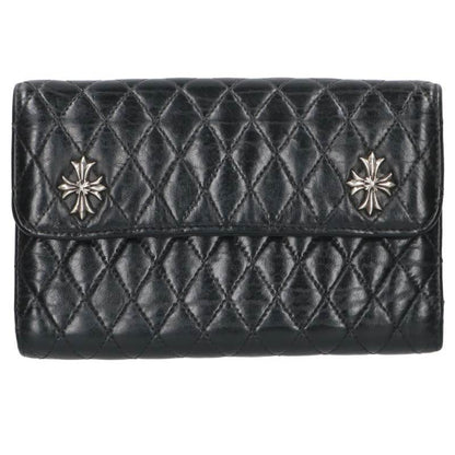Chrome Hearts #4 WAVE Quilted Leather Wallet Size ONE SIZE