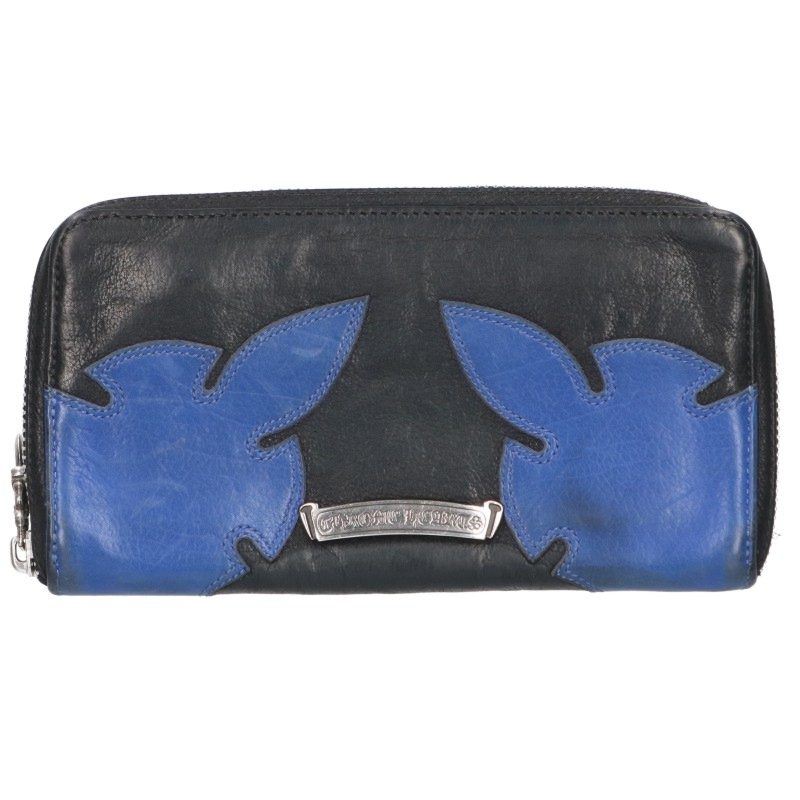 Chrome Hearts REC F ZIP Double Leather Wallet Size ONE SIZE