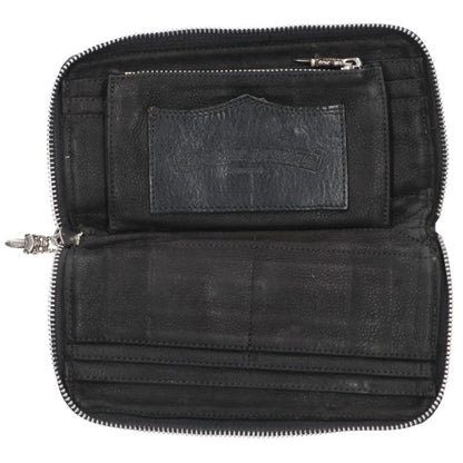 Chrome Hearts REC F ZIP Double Leather Wallet Size ONE SIZE