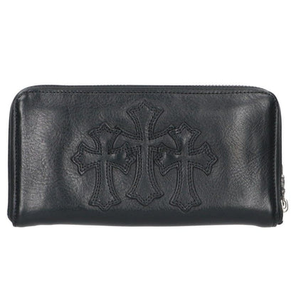 Chrome Hearts REC F ZIP 3 Cross Leather Wallet Size ONE SIZE