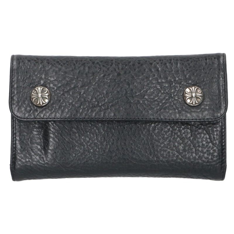 Chrome Hearts Wave Cross Ball Leather Wallet Size ONE SIZE