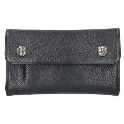 Chrome Hearts Wave Cross Ball Leather Wallet Size ONE SIZE
