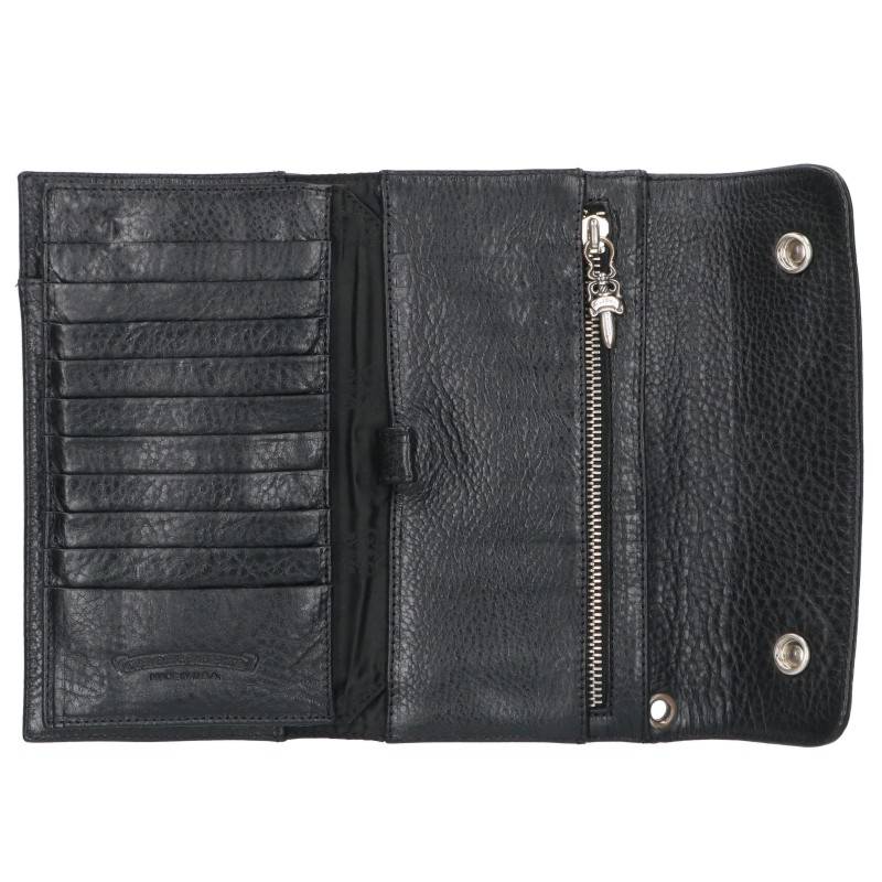 Chrome Hearts Wave Cross Ball Leather Wallet Size ONE SIZE