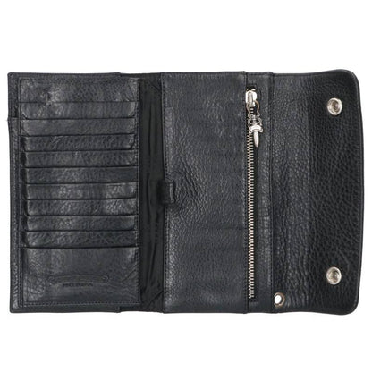 Chrome Hearts Wave Cross Ball Leather Wallet Size ONE SIZE
