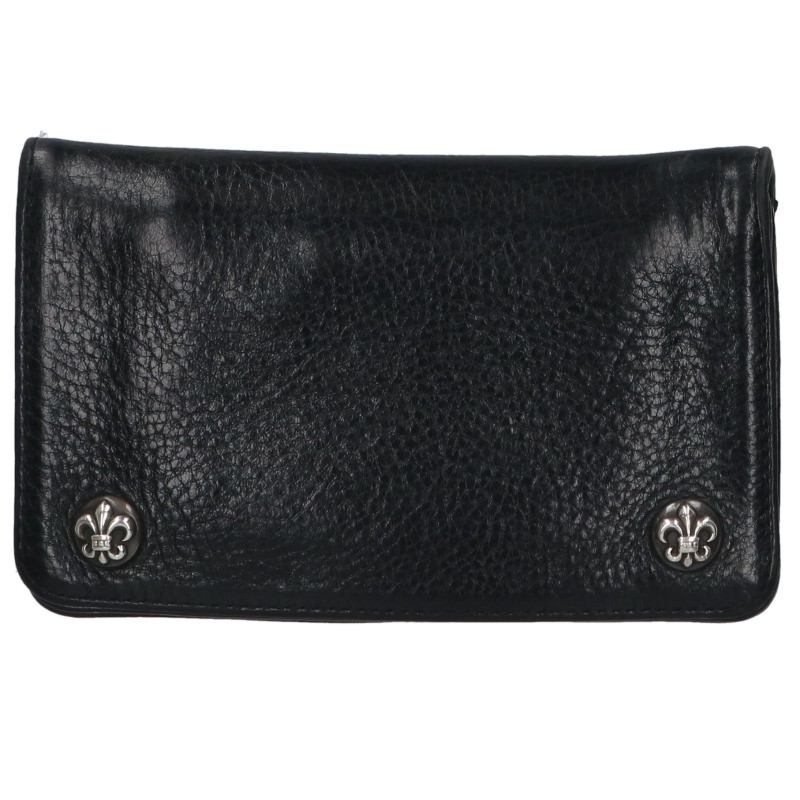 Chrome Hearts 1-Zip BS Fleur Leather Wallet Size ONE SIZE