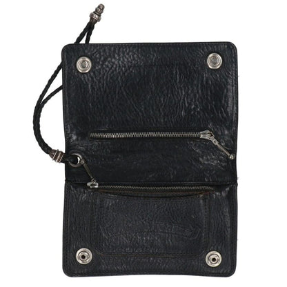 Chrome Hearts 2-Zip Strap Cross Leather Wallet Size ONE SIZE