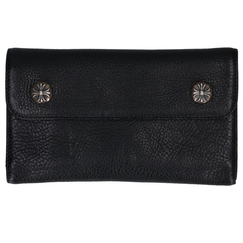 Chrome Hearts Wave Cross Ball Leather Wallet Size ONE SIZE