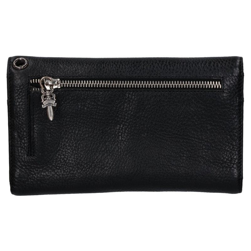 Chrome Hearts Wave Cross Ball Leather Wallet Size ONE SIZE
