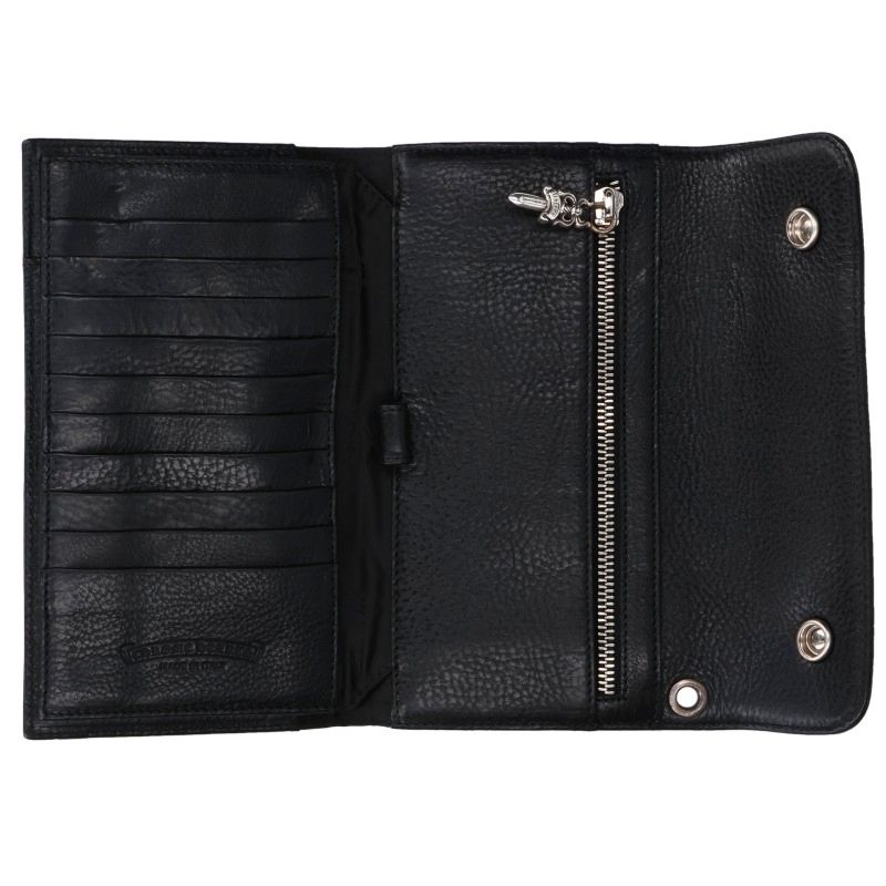 Chrome Hearts Wave Cross Ball Leather Wallet Size ONE SIZE