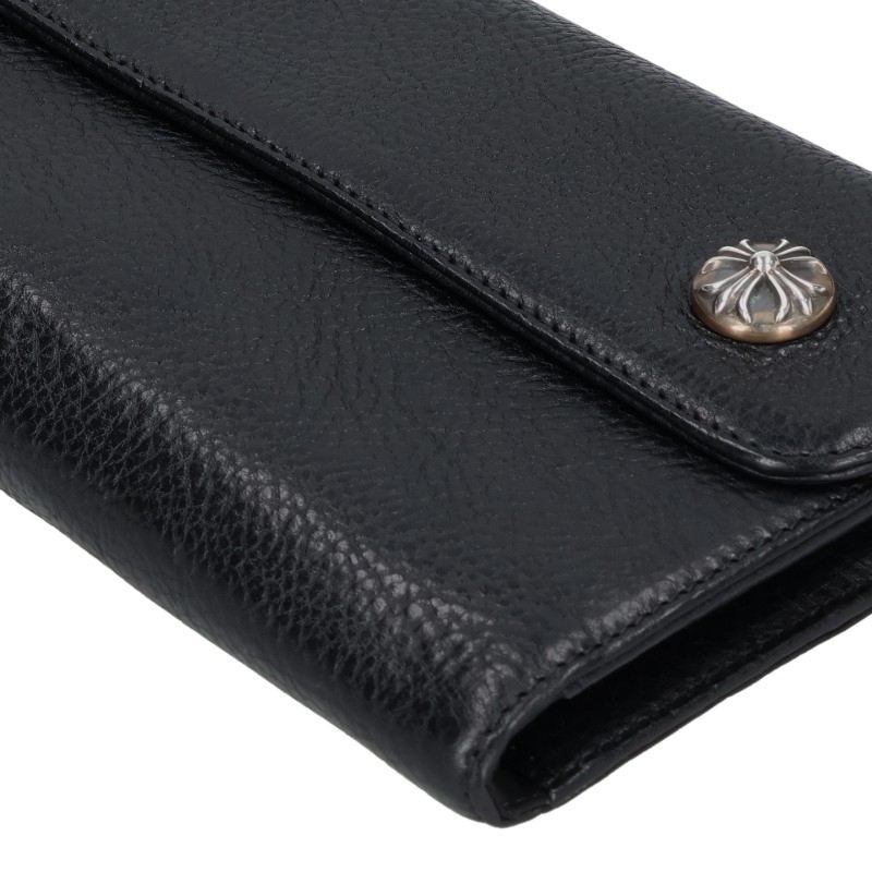 Chrome Hearts Wave Cross Ball Leather Wallet Size ONE SIZE