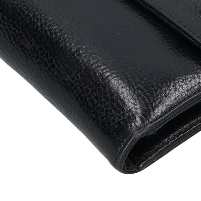 Chrome Hearts Wave Heart Button Leather Wallet Size ONE SIZE