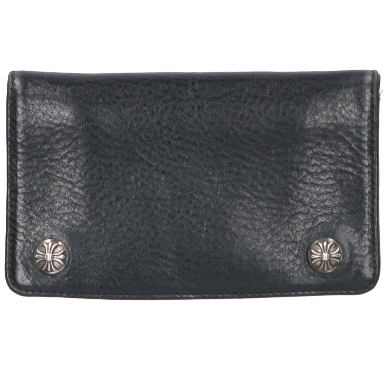 Chrome Hearts 1-Zip Cross Leather Wallet Size ONE SIZE