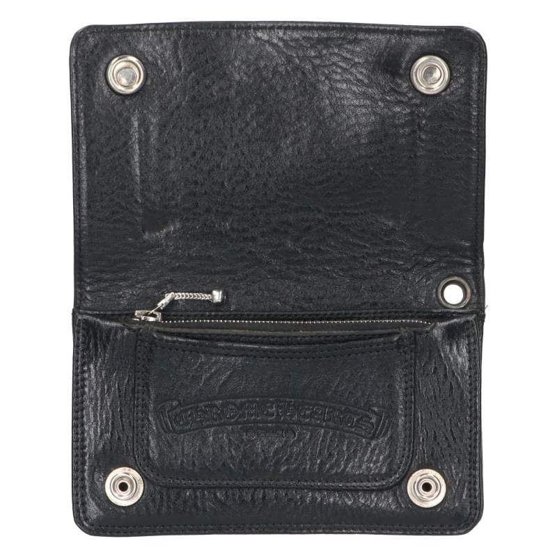 Chrome Hearts 1-Zip Cross Leather Wallet Size ONE SIZE