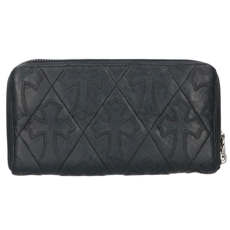 Chrome Hearts Cemetery Cross Quilted ONE SIZE Wallet Size ONE SIZE