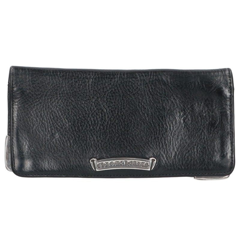 Chrome Hearts LNG SNGL FLD Wallet Black/Silver Size ONE SIZE