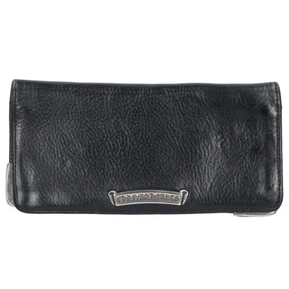 Chrome Hearts LNG SNGL FLD Wallet Black/Silver Size ONE SIZE