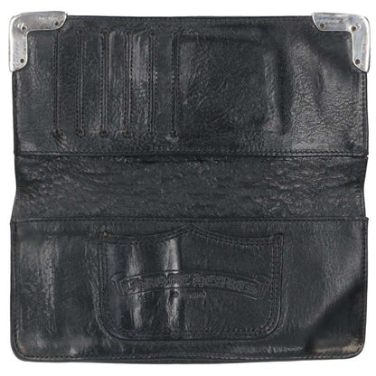 Chrome Hearts LNG SNGL FLD Wallet Black/Silver Size ONE SIZE