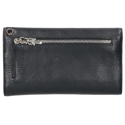 Chrome Hearts WAVE CROSS Wallet Black/Silver Size ONE SIZE