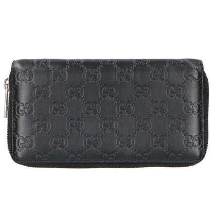 GUCCI Guccissima Zip Around Long Wallet Black Size ONE SIZE