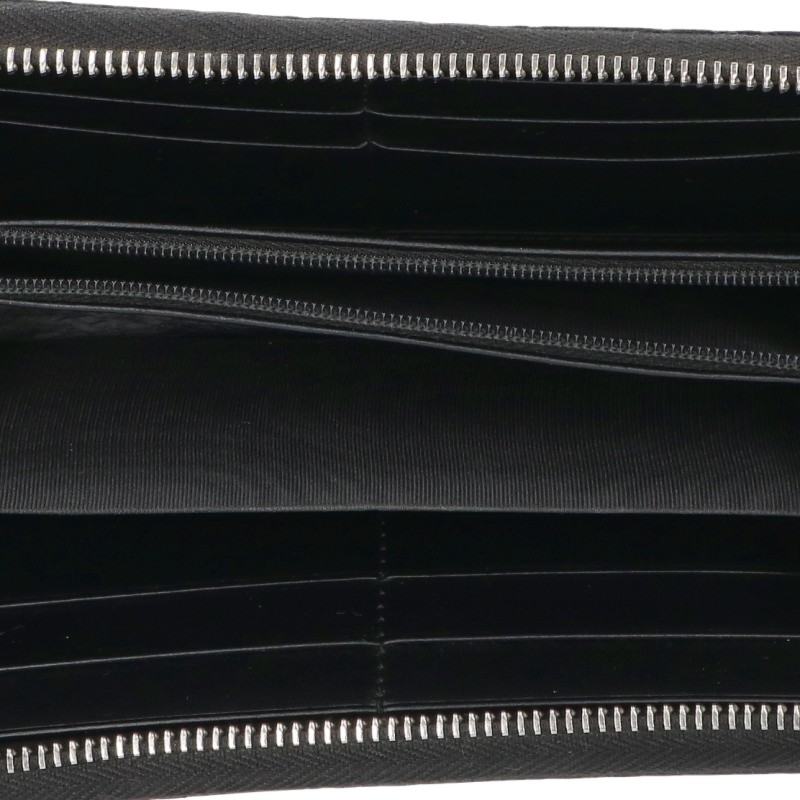 GUCCI Guccissima Zip Around Long Wallet Black Size ONE SIZE