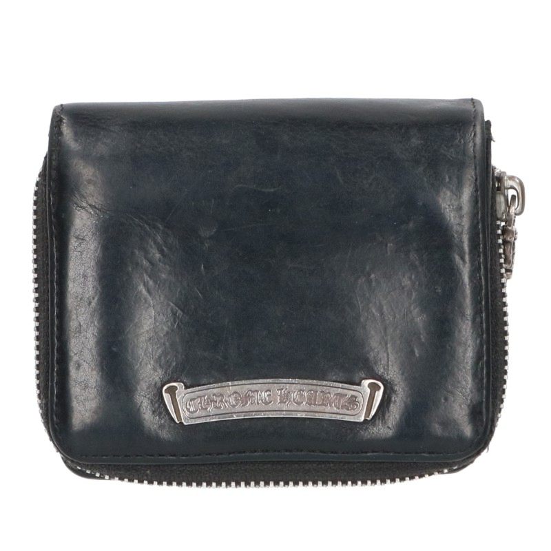Chrome Hearts SQ Zip Bill Leather Wallet Size ONE SIZE