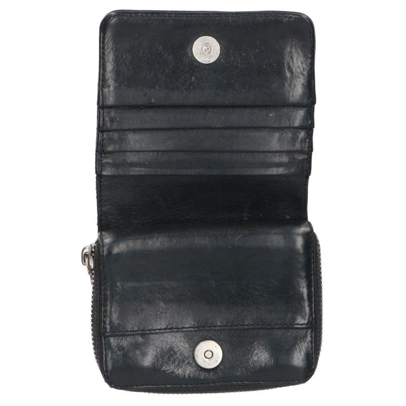 Chrome Hearts SQ Zip Bill Leather Wallet Size ONE SIZE