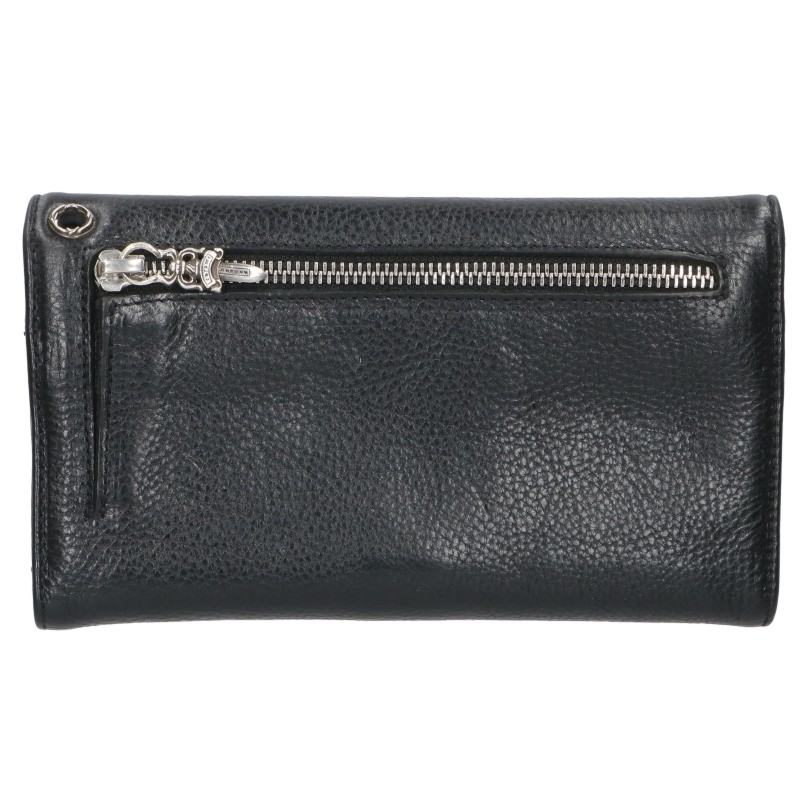 Chrome Hearts WAVE Cross Ball Leather Wallet Size ONE SIZE