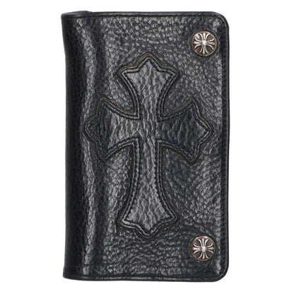 Chrome Hearts 1ZIP Cross Patch Leather Wallet Size ONE SIZE