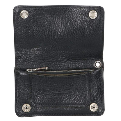 Chrome Hearts 1ZIP Cross Patch Leather Wallet Size ONE SIZE