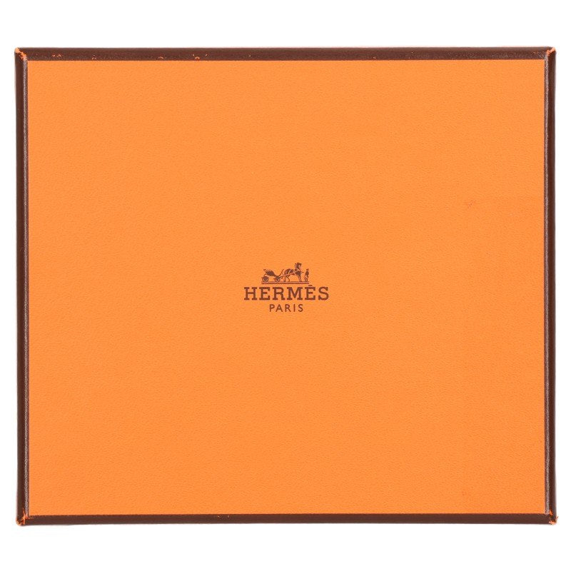 HERMES Azap Silk'In Compact Veau Wallet Gray Size ONE SIZE