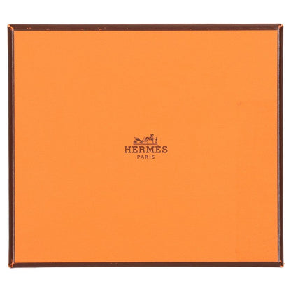 HERMES Azap Silk'In Compact Veau Wallet Gray Size ONE SIZE
