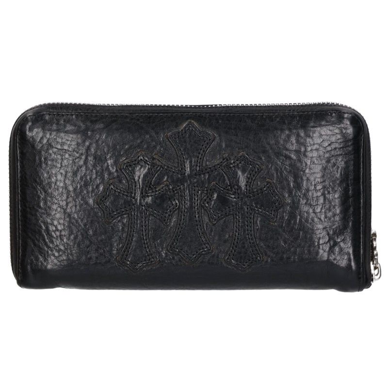 Chrome Hearts REC F ZIP 3 Cross Zip Wallet Size ONE SIZE
