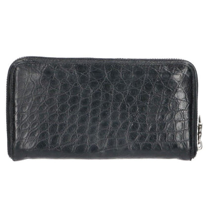 Chrome Hearts Alligator Round Zip Black Wallet Size ONE SIZE