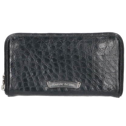 Chrome Hearts Alligator Round Zip Black Wallet Size ONE SIZE
