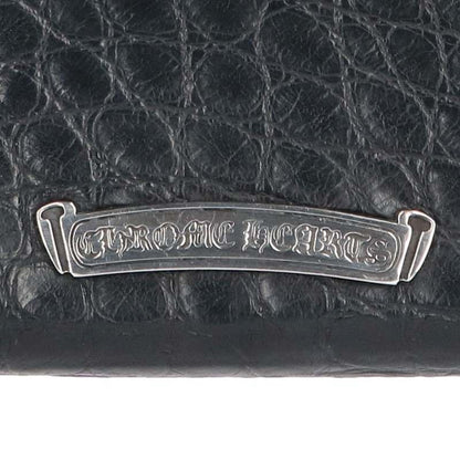 Chrome Hearts Alligator Round Zip Black Wallet Size ONE SIZE