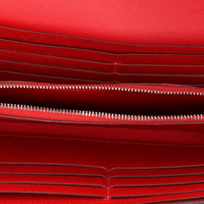 HERMES Constance Long Red Leather Wallet Size ONE SIZE