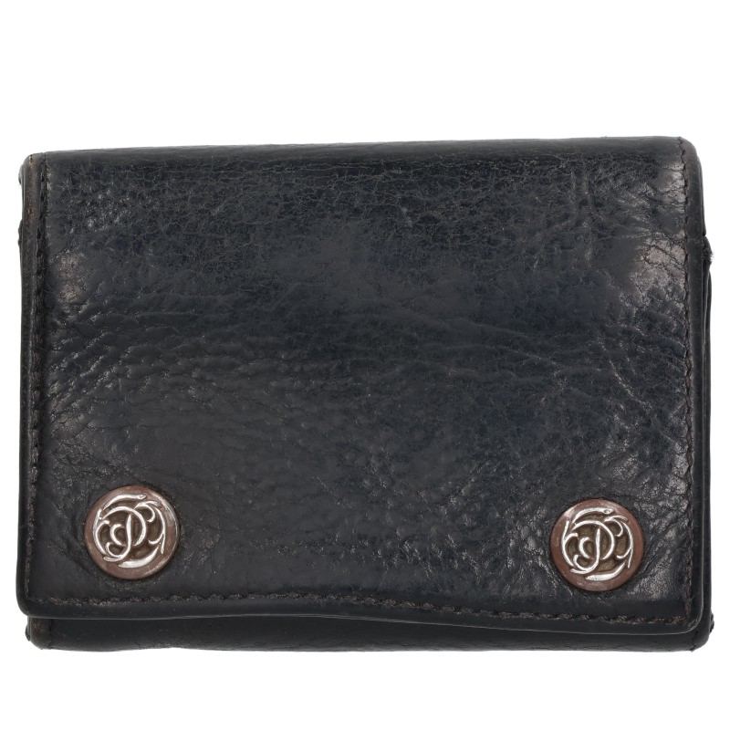 Chrome Hearts 3FOLD Cross Ball Leather Wallet
