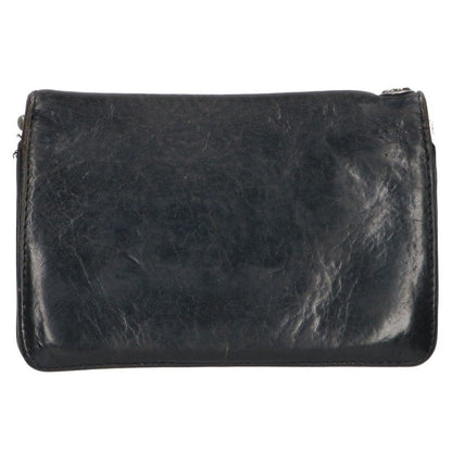 Chrome Hearts 2-Zip Wallet Black/Silver Size ONE SIZE
