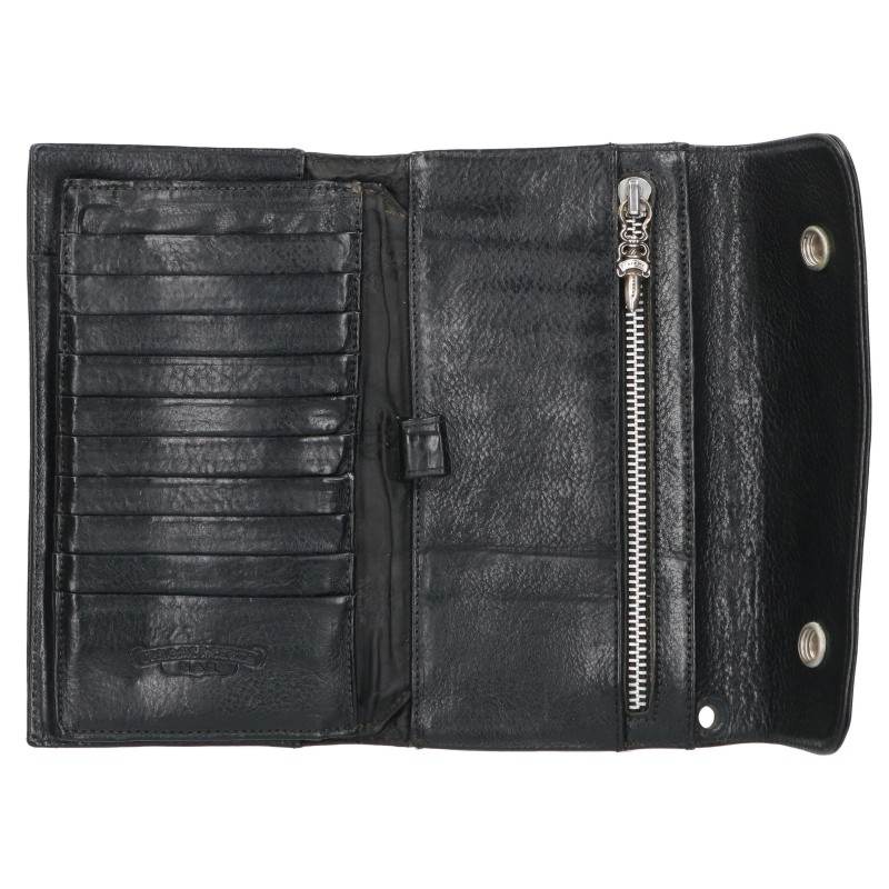Chrome Hearts Wave Cross Ball Leather Wallet Size ONE SIZE