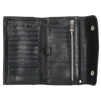 Chrome Hearts Wave Cross Ball Leather Wallet Size ONE SIZE