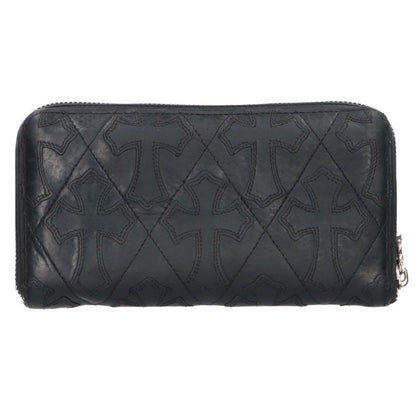 Chrome Hearts Quilted Wallet Black/Silver Size ONE SIZE
