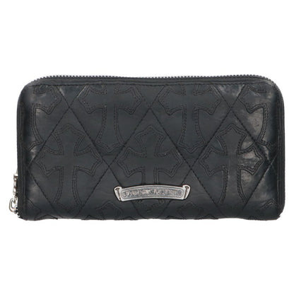 Chrome Hearts Quilted Wallet Black/Silver Size ONE SIZE