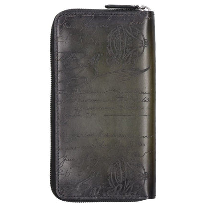 Berluti Patina Calligraphy Khaki Wallet