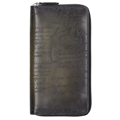 Berluti Patina Calligraphy Khaki Wallet