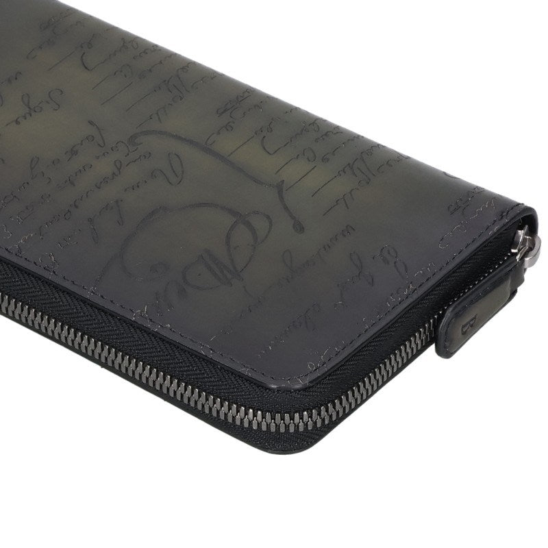 Berluti Patina Calligraphy Khaki Wallet