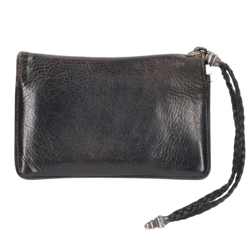 Chrome Hearts 2ZIP Strap Floral Leather Wallet Size ONE SIZE