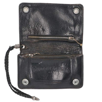 Chrome Hearts 2ZIP Strap Floral Leather Wallet Size ONE SIZE