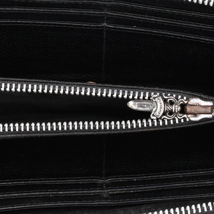 Chrome Hearts REC F ZIP QUILTED Cemetery Cross Wallet Black