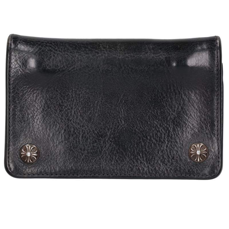 Chrome Hearts 2ZIP Cross Ball Leather Wallet Size ONE SIZE