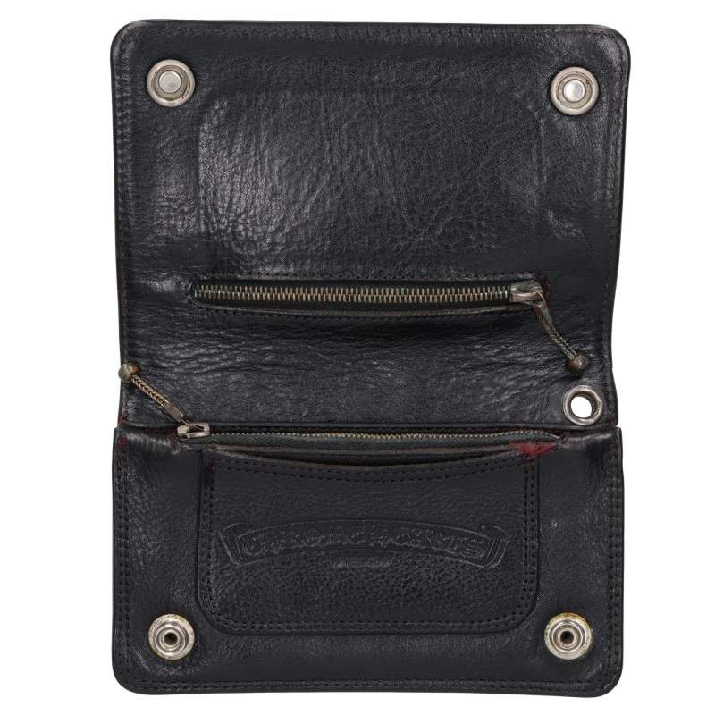 Chrome Hearts 2ZIP Cross Ball Leather Wallet Size ONE SIZE